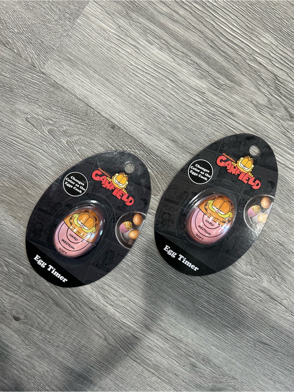 Nickelodeon Garfield Pink and Black Egg Timer (Set of 2)